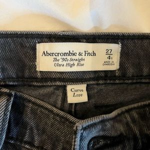 Abercrombie &Fitch curve love 90s jeans in black wash